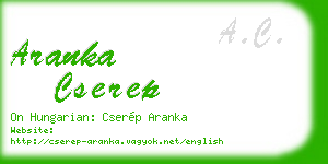 aranka cserep business card